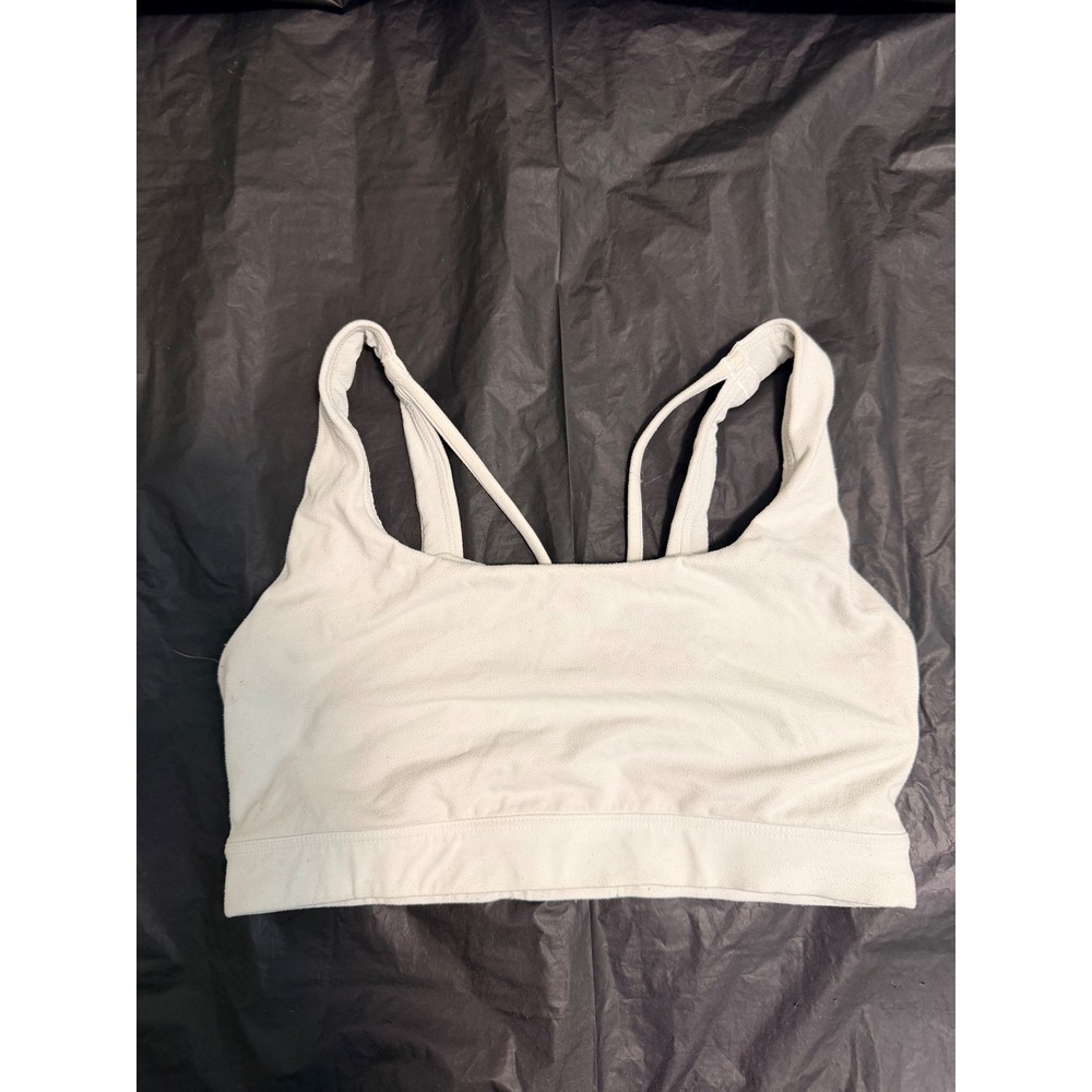Athleta Strappy Back Square Neck Sports Bra Light Sage Green XS